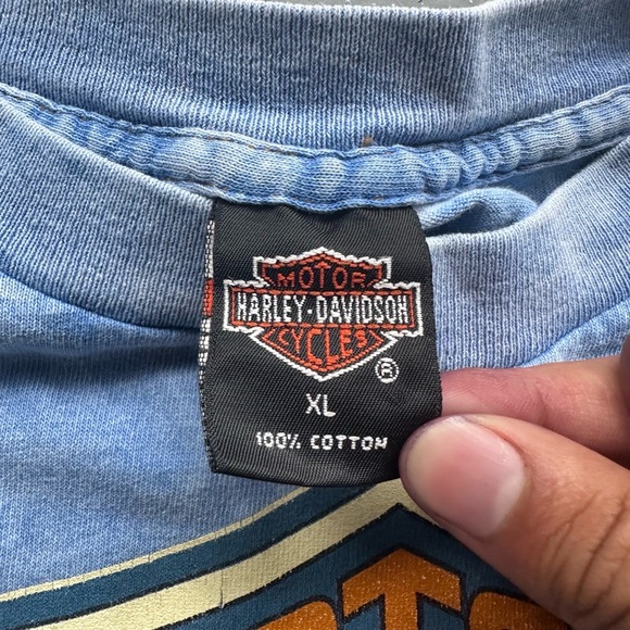 Harley-Davidson Mens XL Vintage 90s Single Stitch Long Sleeve T-Shirt Faded - Picture 4 of 7